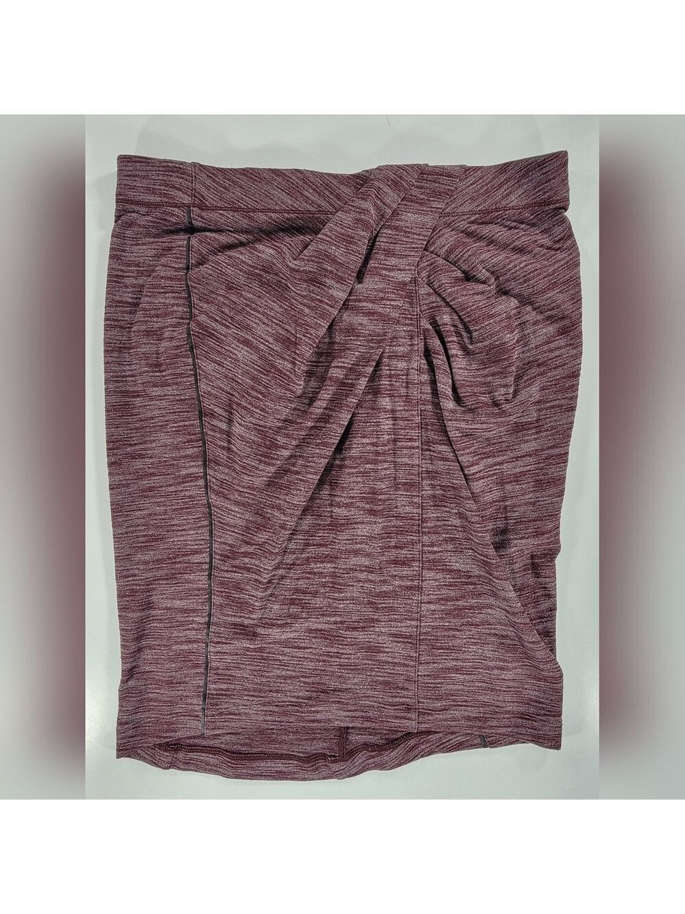 Lululemon Women's &go Where-To Skirt Heathered Bordeaux Drama 10 Rulu Stretch